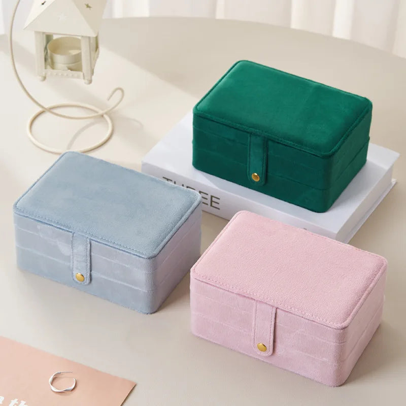 Boite Bijoux Velours Compacte Pochette