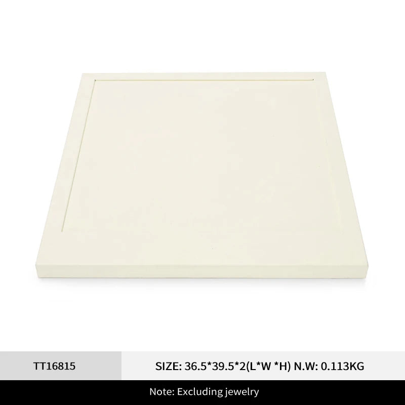 Présentoir Bijoux Velours Beige Comptoir Vitrine
