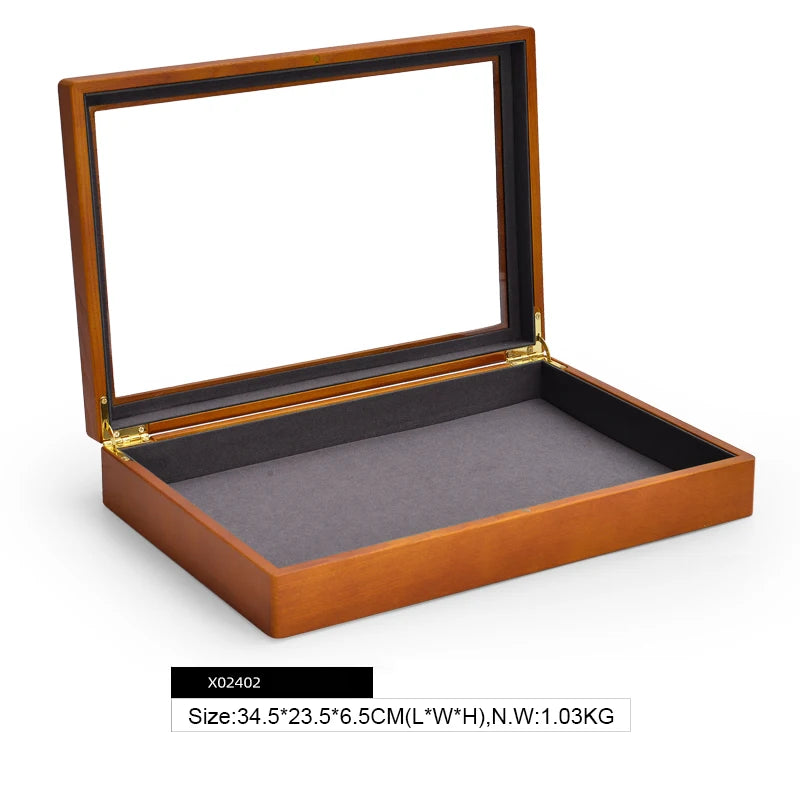 Boite Bijoux Bois Rétro Multi Bagues Colliers Vitrine