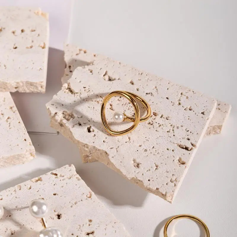 Présentoir Bijoux Pierre Marbre Naturel Socle