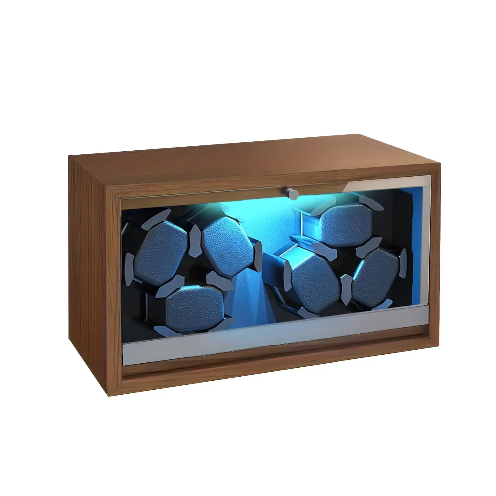 Coffre Fort Montre Bois LED Rotatif 1 6 Emplacements