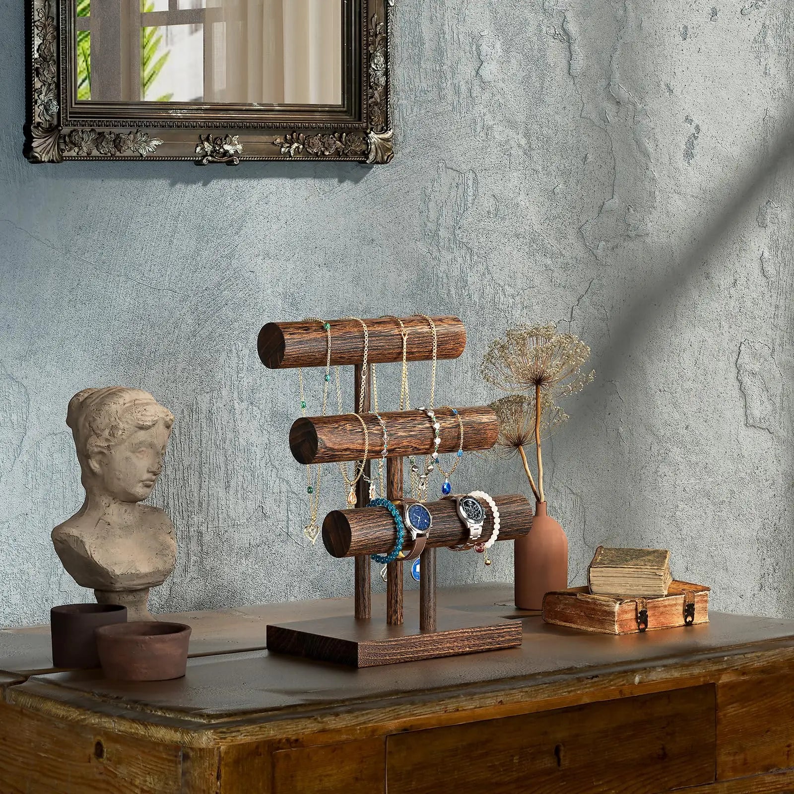 Présentoir bracelet bois 3 niveaux