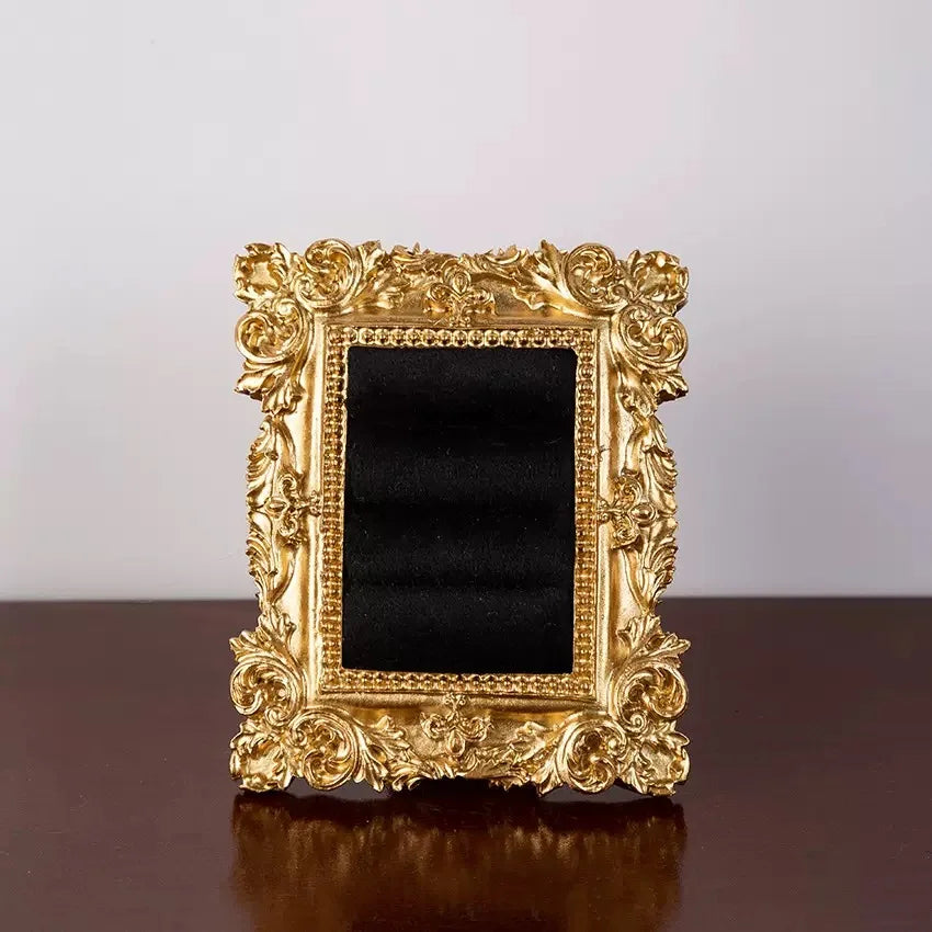 Porte Bijoux Cadre Métal Doré Baroque Vintage