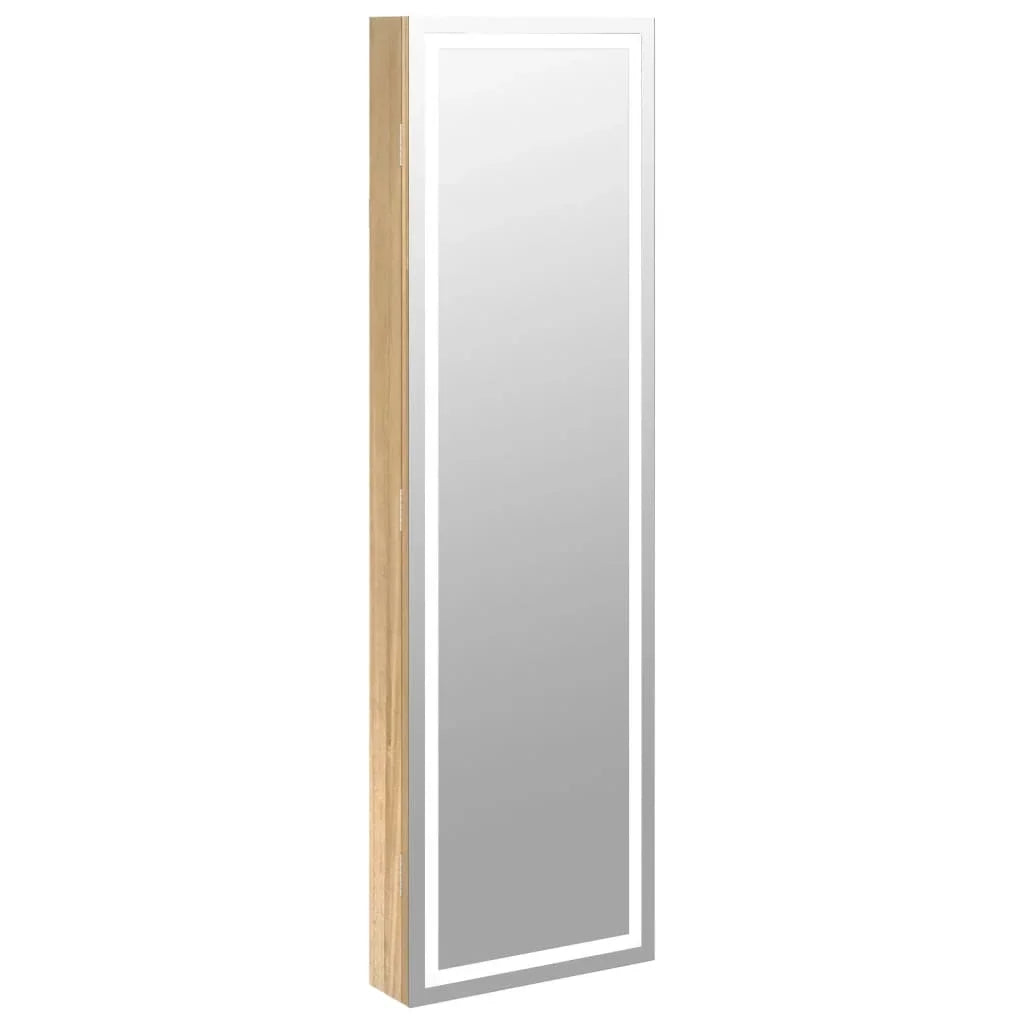Boîte Bijoux Bois Murale Blanche LED 106 cm