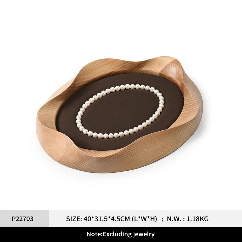 Plateau Bijoux Bois Pétale Visualisation Multifonction