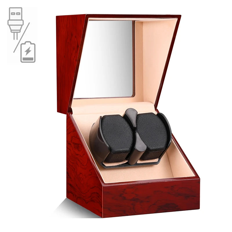 Coffre Fort Montre Remontoir Bois Automatique