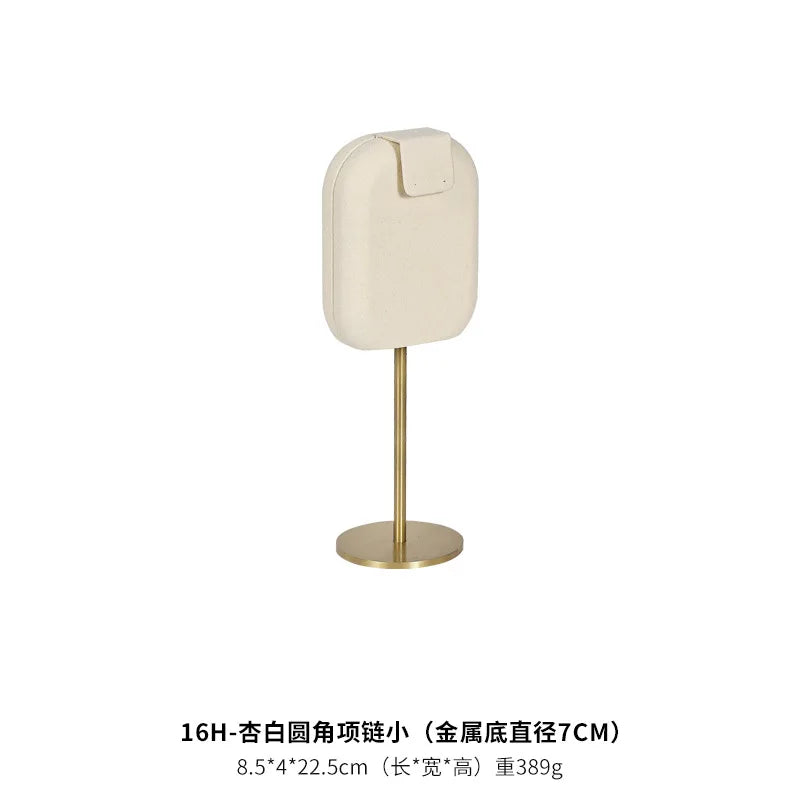 Présentoir Bijoux Daim Beige Multifonction