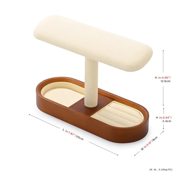 Porte Montre Femme Bois Cuir Vitrine Bijouterie