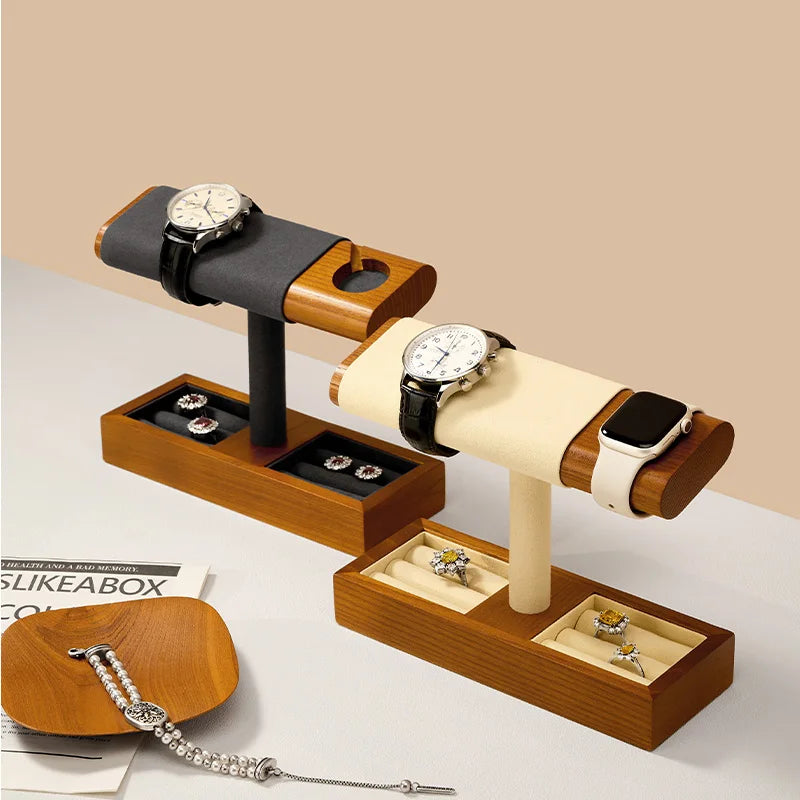 Présentoir Montre Bois Chargeur Applewatch Support