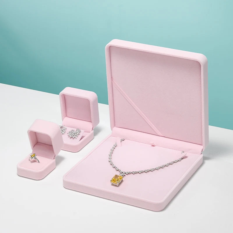 Boite Bijoux Velours Rose Mariage Mallette