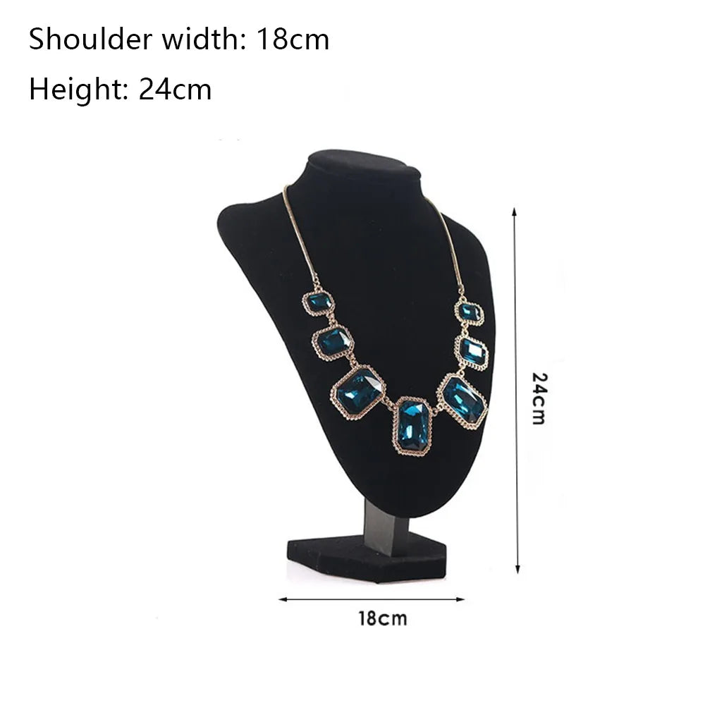 Présentoir Collier Velours Noir Multi-Tailles