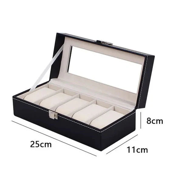 Coffret Montres Cuir Vitrine Verrouillable 20 Emplacements