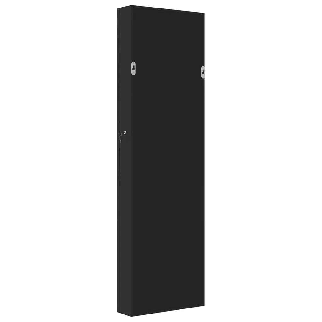 Boîte Bijoux Bois Murale Noire Sans Cadre LED