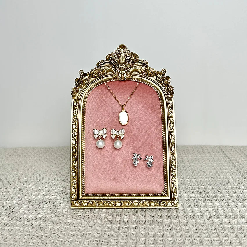 Présentoir Bijoux Résine Velours Rétro Vintage