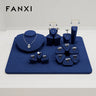 Présentoir Bijoux Métal Résine Bleu Vitrine