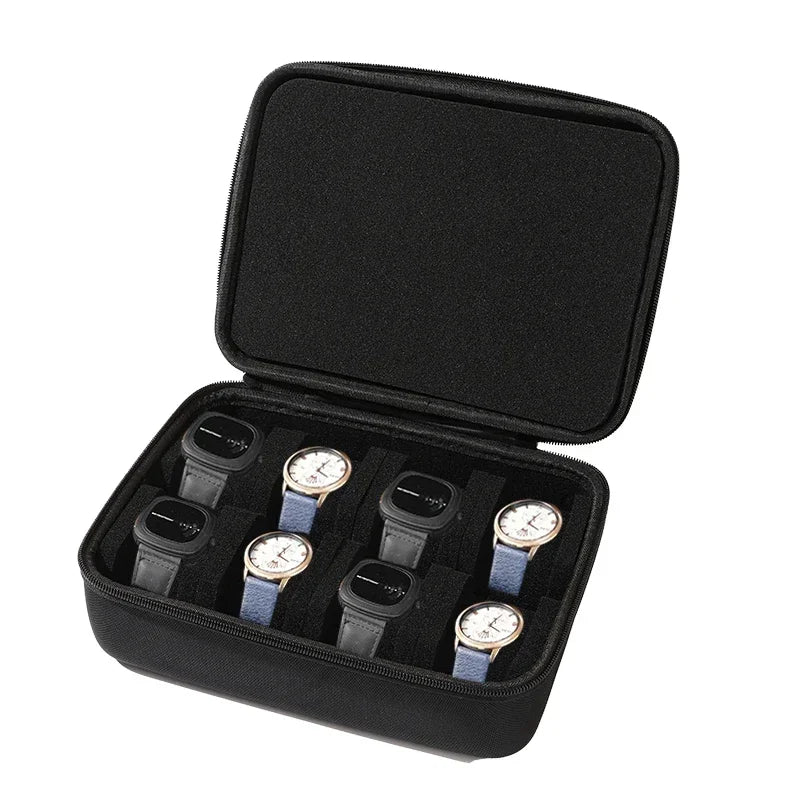 Boîte Montre Cuir Voyage Nylon Étanche