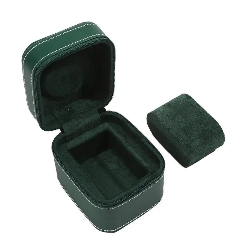 Boite Montre Cuir Voyage Compact 10x8cm