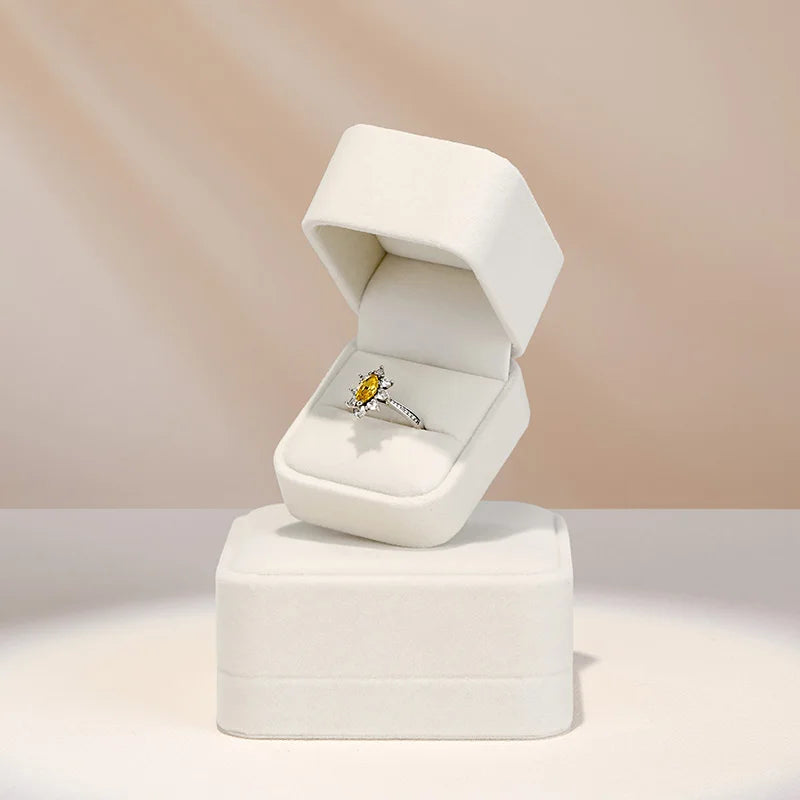 Boite Bagues Velours Classique Mariage Cadeau