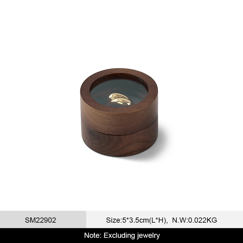 Boîte Bague Bois Vintage Mariage Fiançailles Cadeau