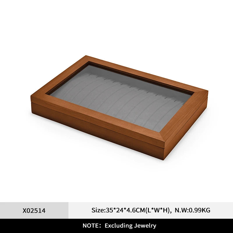 Boîte Bijoux Bois Massif Gris Rangement