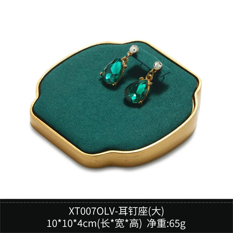 Présentoir Bijoux Velours Vert Premium Vitrine