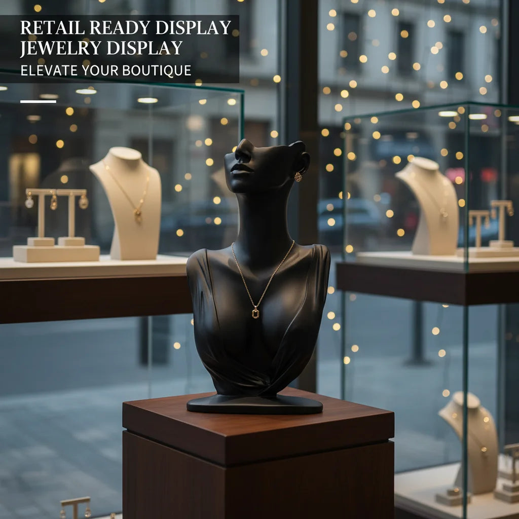 Buste Bijoux Résine Présentoir Décoratif Vitrine
