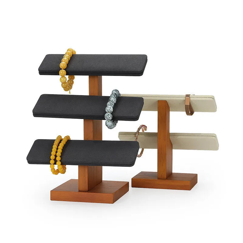 Présentoir Bracelet Bois Massif Barre T