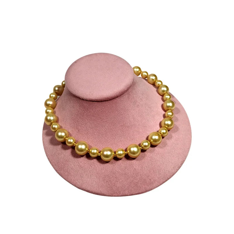 Présentoir Collier Velours Ras de Cou Rose