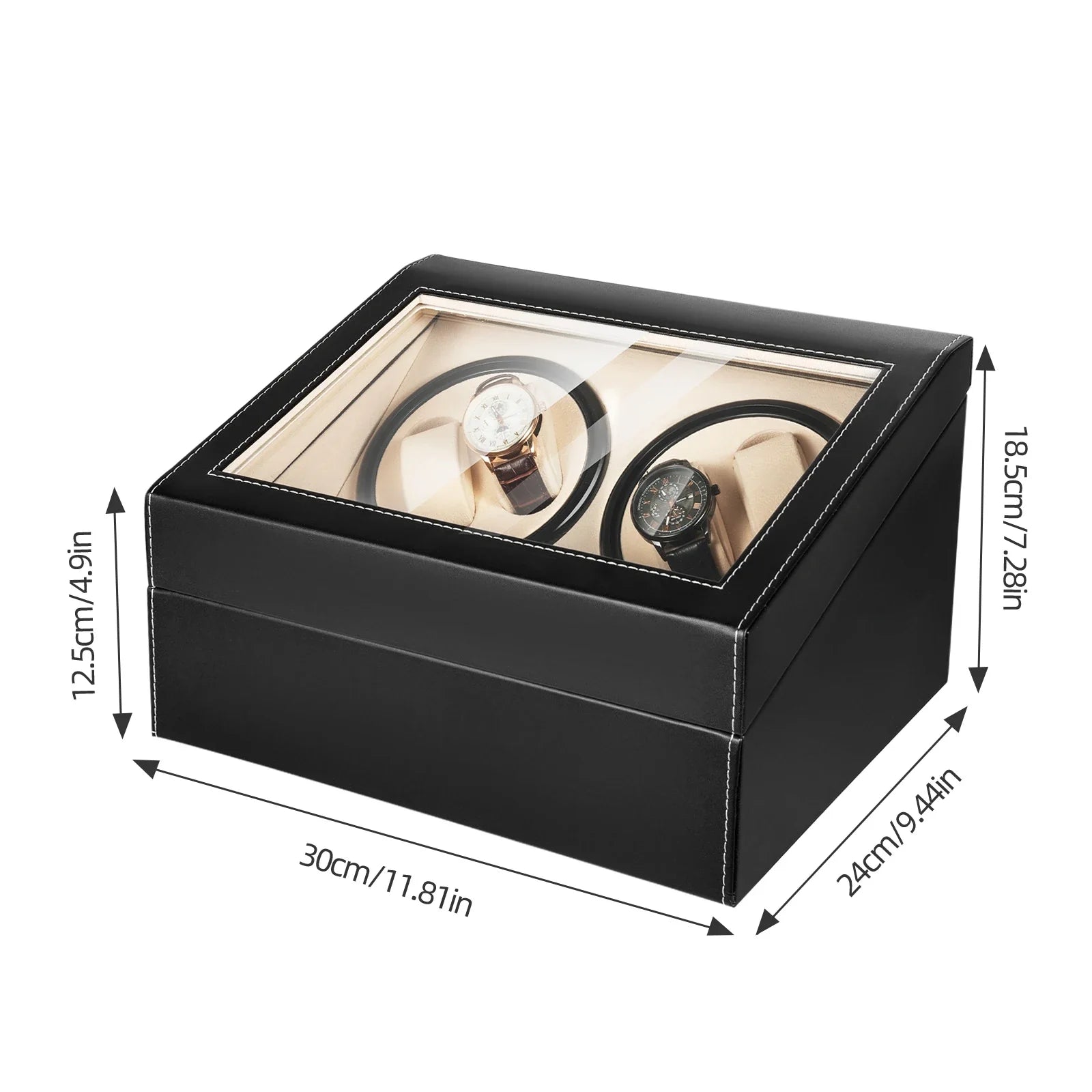 Remontoir Montre Cuir 10 Places Silencieux