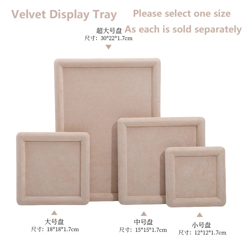 Plateau Bijoux Velours Multi-Tailles Vitrine