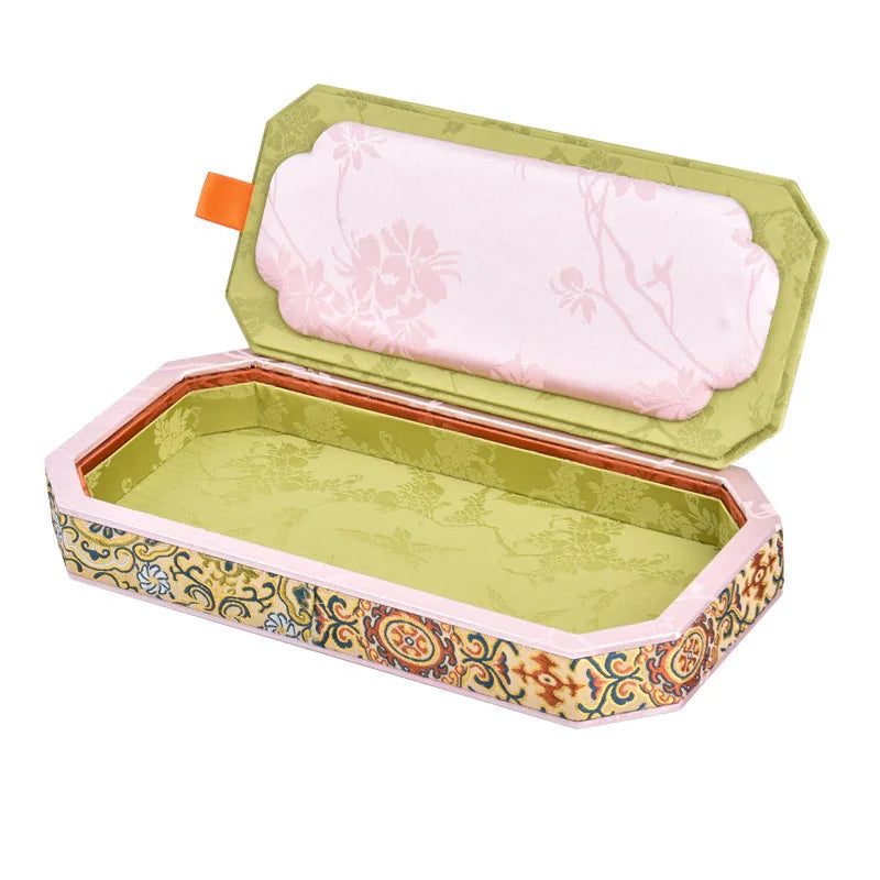 Plateau Bijoux Velours Brocart Palais Vintage