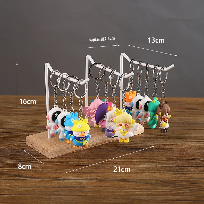 Porte Bijoux Bois Métal Crochet Multi Usages