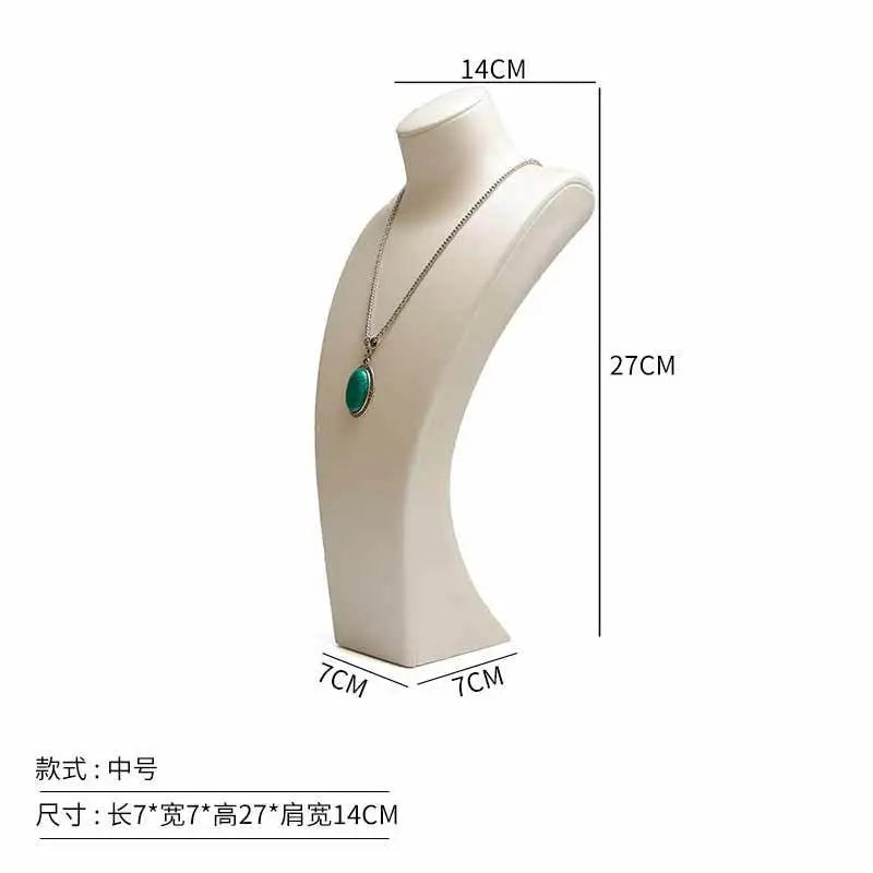 Buste Collier Cuir Premium Modulable Vitrine