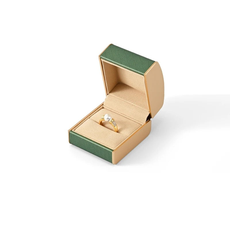 Écrin à bijoux simili cuir vert – vue 13