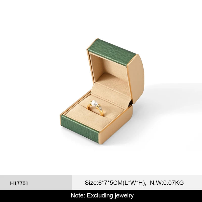 Boite Bijoux Cuir Bague Collier Mariage Premium