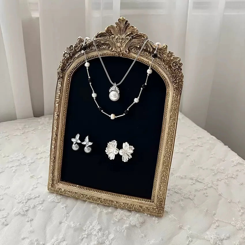 Porte Bijoux Cadre Métal Doré Baroque Vintage