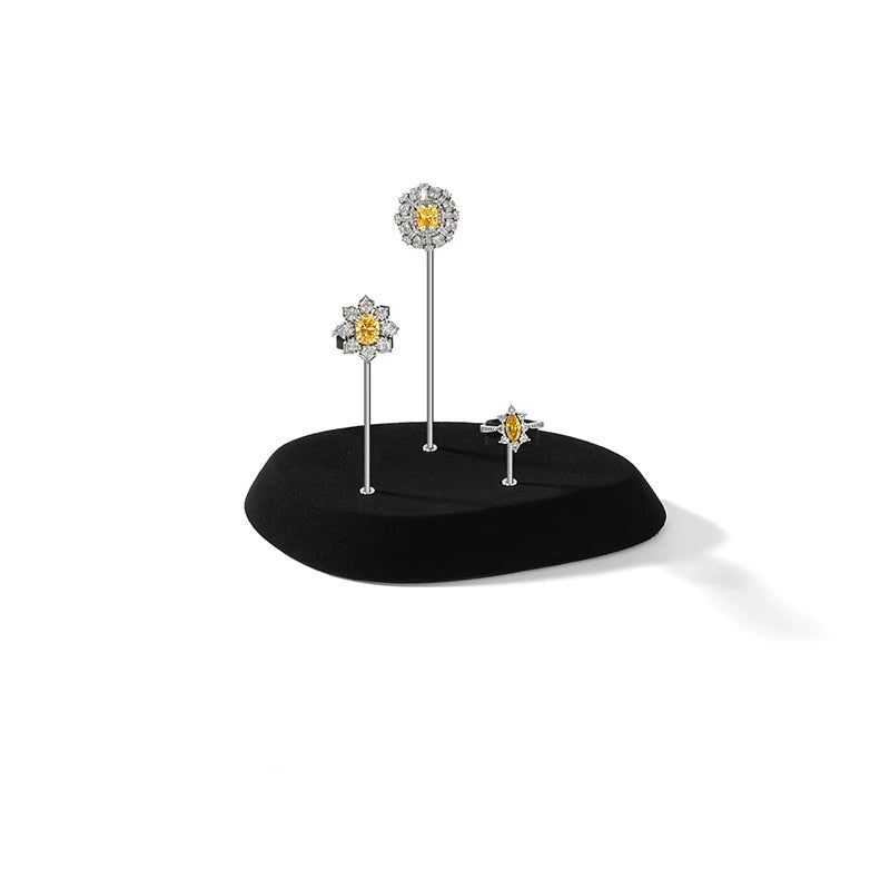 galet noir plat 3 supports modèle C