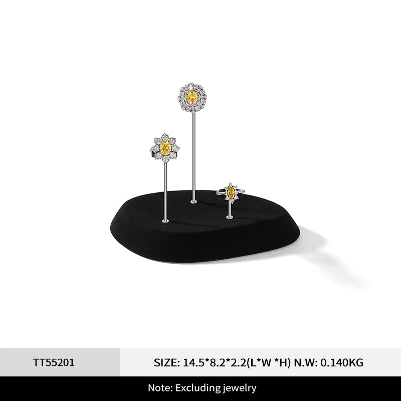 Présentoir Bague Cuir Luxe Comptoir Vitrine