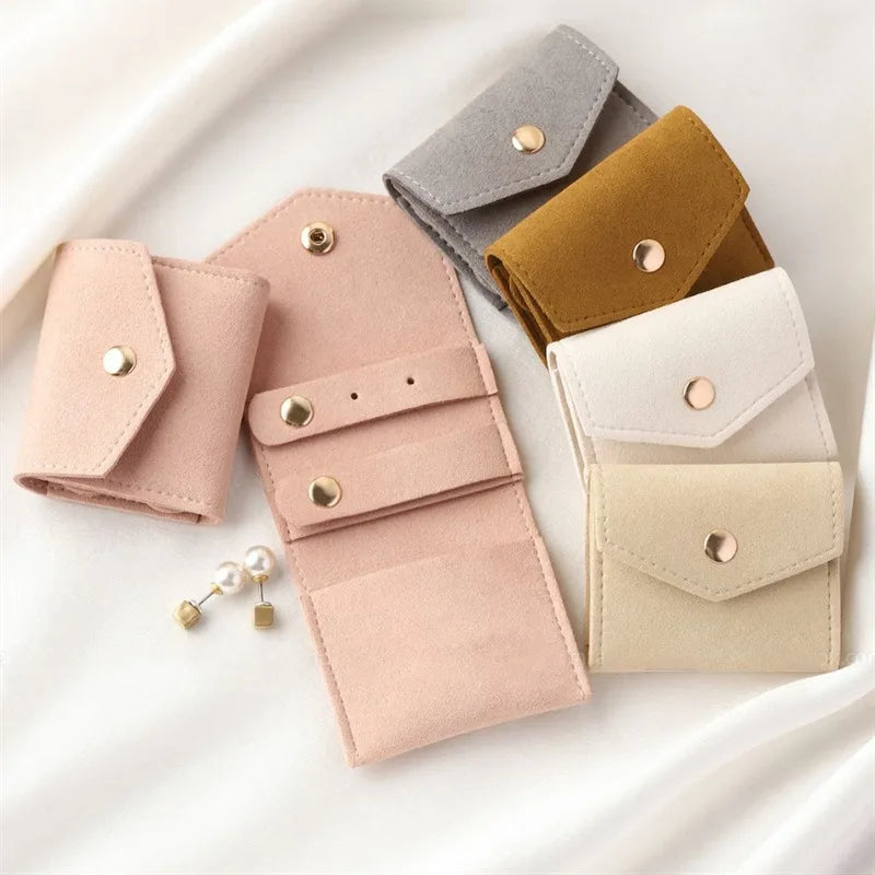 Pochette Bijoux Suédine Voyage Compacte