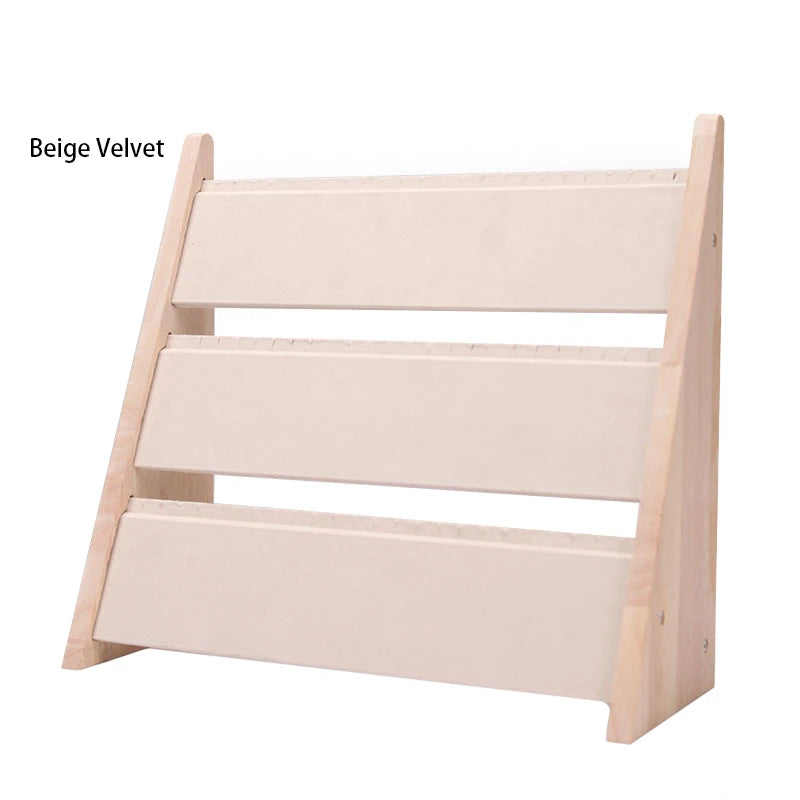 Plateau Bijoux Bois Velours 3 Etages