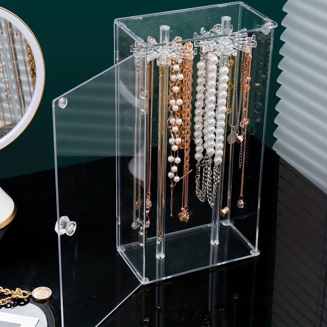 Présentoir Collier Plastique Transparent Pendentifs