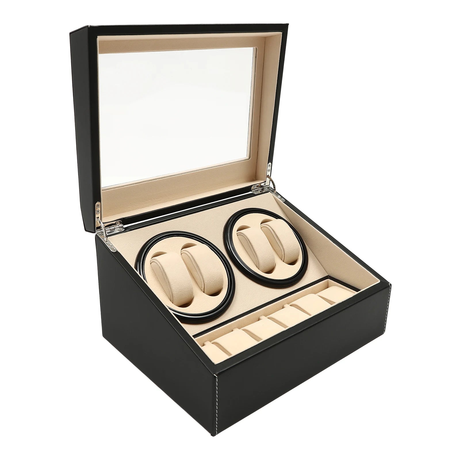 Coffre Fort Montre Cuir Remontoir Automatique Rotatif