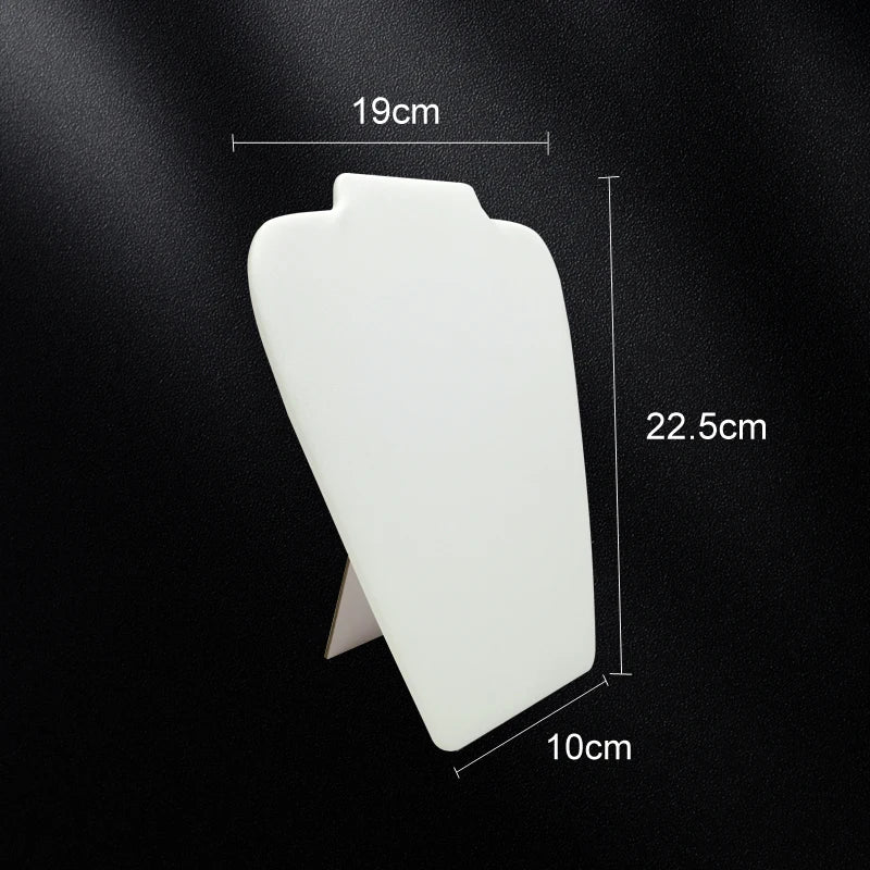 Présentoir Bijoux Cuir Blanc 3 Tailles