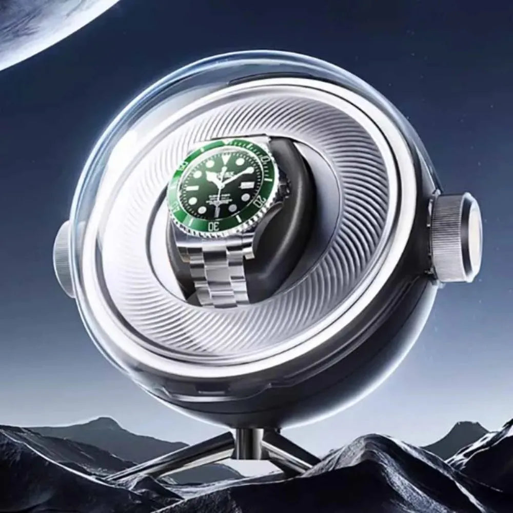 Remontoir Montre Acrylique LED Silencieux Anti-Magnétique