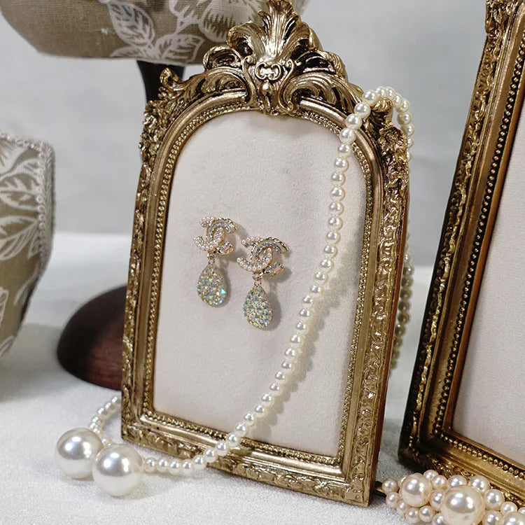 Présentoir Bijoux Résine Velours Rétro Vintage