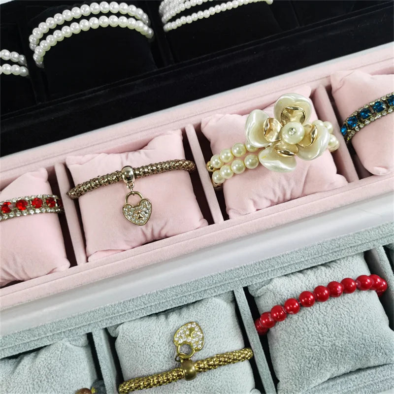 Présentoir Montre Bijoux 4 Compartiments Coussin