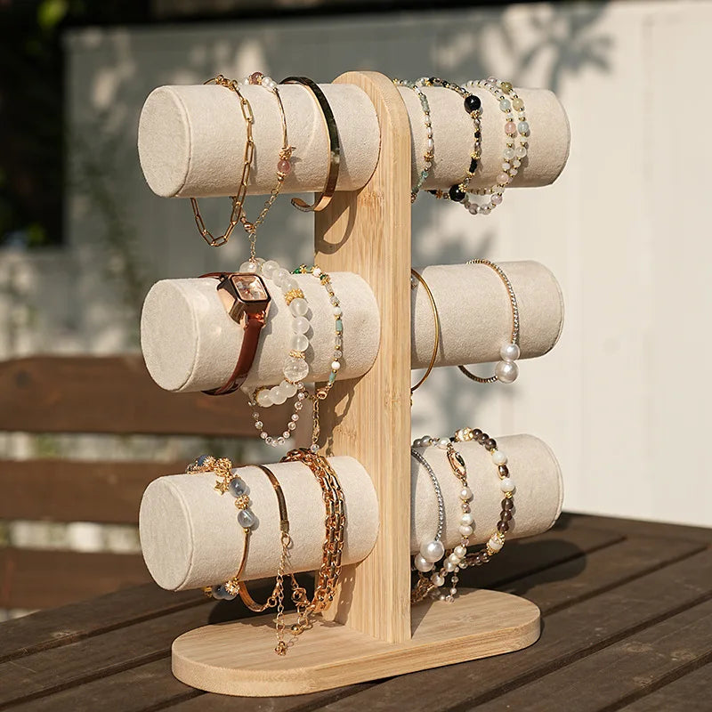 Présentoir Bois 3 Niveaux Bracelet Montre