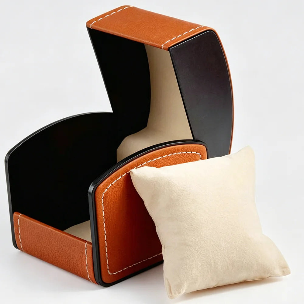 Boîte Montre Cuir Coussin Voyage Premium