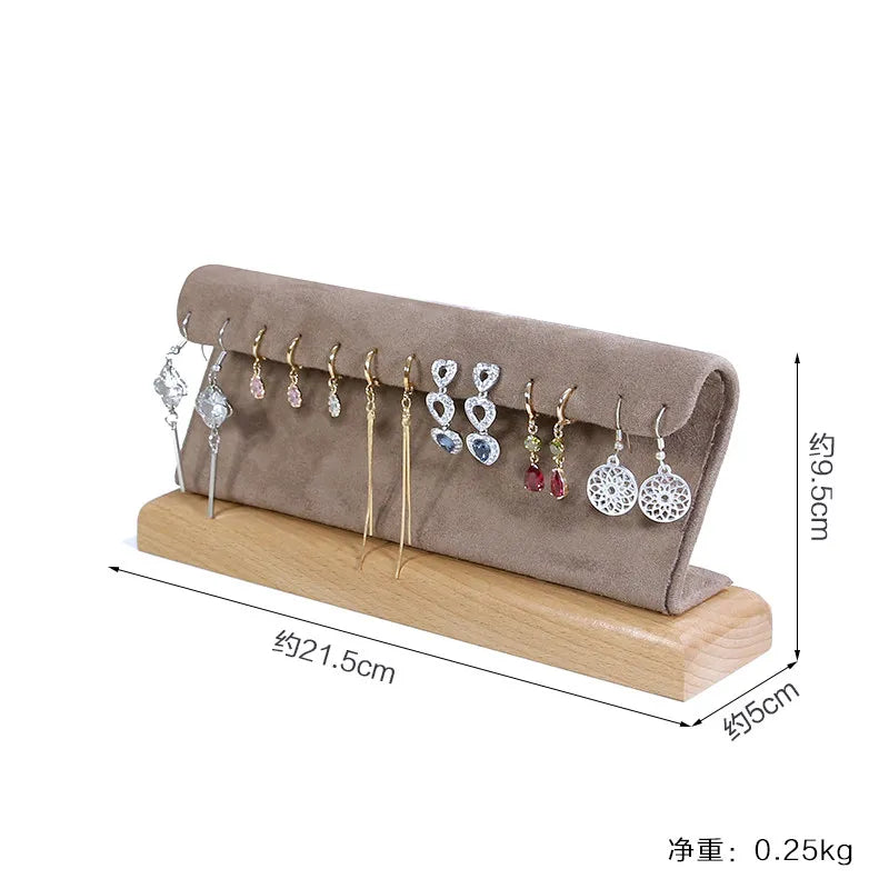 Buste Boucle Bois Velours Mannequin Comptoir