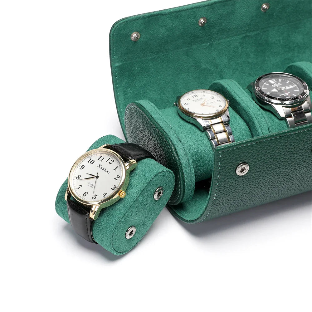 Étui Voyage Montre Cuir Rouleau Premium